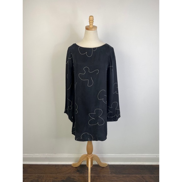 MADEWELL Black Erika Cupro Shift Mini Dress NWT Size Small - Picture 9 of 9